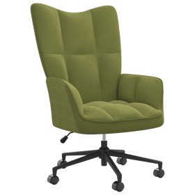 Silla de relajación de terciopelo verde claro de , Sillones - Ref: Foro24-328175, Precio: 142,99 €, Descuento: %