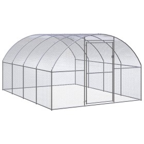 Galvanized steel outdoor chicken coop 3x4x2 m by , Cages and habitats for small animals - Ref: Foro24-3095464, Price: 259,56 ...