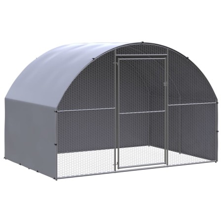 Galvanized steel outdoor chicken coop 3x2x2 m by , Cages and habitats for small animals - Ref: Foro24-3095472, Price: 206,17 ...