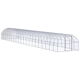 Galvanized steel outdoor chicken coop 3x20x2 m by , Cages and habitats for small animals - Ref: Foro24-3095470, Price: 1,00 €...