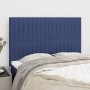 Headboards 4 units blue fabric 72x5x78/88 cm by , Headboards and footboards - Ref: Foro24-3116574, Price: 112,98 €, Discount: %