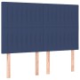 Headboards 4 units blue fabric 72x5x78/88 cm by , Headboards and footboards - Ref: Foro24-3116574, Price: 110,99 €, Discount: %