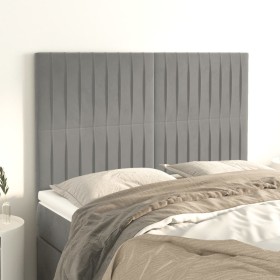 Headboards 4 units light gray velvet 72x5x78/88 cm by , Headboards and footboards - Ref: Foro24-3116618, Price: 111,99 €, Dis...