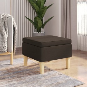 Hocker mit Holzbeinen, gepolstert mit dunkelbraunem Stoff von vidaXL, Klapphocker und Stühle - Ref: Foro24-329430, Preis: 75,...