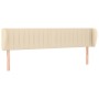 Cream fabric headboard 203x23x78/88 cm by , Headboards and footboards - Ref: Foro24-3117409, Price: 75,24 €, Discount: %