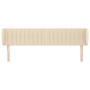 Cream fabric headboard 203x23x78/88 cm by , Headboards and footboards - Ref: Foro24-3117409, Price: 75,24 €, Discount: %