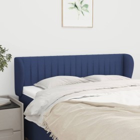 Cabecero de tela azul 147x23x78/88 cm de , Cabeceros y pies de cama - Ref: Foro24-3117386, Precio: 67,99 €, Descuento: %