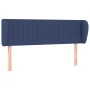 Blue fabric headboard 147x23x78/88 cm by , Headboards and footboards - Ref: Foro24-3117386, Price: 68,49 €, Discount: %