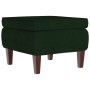 Stool with dark green velvet wooden legs by vidaXL, Folding stools and chairs - Ref: Foro24-329459, Price: 104,01 €, Discount: %