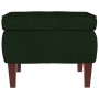 Stool with dark green velvet wooden legs by vidaXL, Folding stools and chairs - Ref: Foro24-329459, Price: 104,01 €, Discount: %