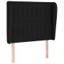 Cabecero con orejas de tela negro 103x23x118/128 cm de , Cabeceros y pies de cama - Ref: Foro24-3118186, Precio: 71,93 €, Des...