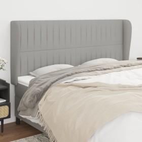 Headboard with light gray fabric ears 163x23x118/128 cm by , Headboards and footboards - Ref: Foro24-3118200, Price: 127,99 €...