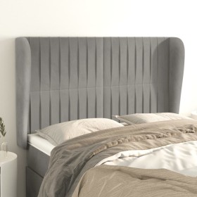 Headboard with light gray velvet ears 147x23x118/128 cm by , Headboards and footboards - Ref: Foro24-3118242, Price: 126,34 €...