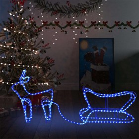 Christmas decoration for garden reindeer and sleigh 252 LEDs by vidaXL, Christmas lights - Ref: Foro24-329809, Price: 36,99 €...