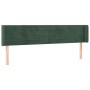 Cabecero de terciopelo verde oscuro 163x16x78/88 cm de , Cabeceros y pies de cama - Ref: Foro24-3118965, Precio: 73,46 €, Des...