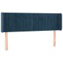 Dark blue velvet headboard 147x16x78/88 cm by , Headboards and footboards - Ref: Foro24-3119058, Price: 71,77 €, Discount: %