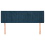 Dark blue velvet headboard 147x16x78/88 cm by , Headboards and footboards - Ref: Foro24-3119058, Price: 71,77 €, Discount: %