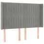 Headboard with light gray velvet ears 147x16x118/128 cm by , Headboards and footboards - Ref: Foro24-3119866, Price: 121,57 €...