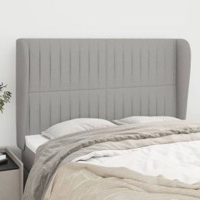 Headboard with light gray fabric ears 147x23x118/128 cm by , Headboards and footboards - Ref: Foro24-3118192, Price: 125,02 €...