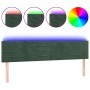 Dark gray velvet headboard with LED 160x5x78/88 cm by , Headboards and footboards - Ref: Foro24-3121809, Price: 63,99 €, Disc...