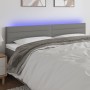 Dark gray fabric headboard with LED 160x5x78/88 cm by , Headboards and footboards - Ref: Foro24-3121759, Price: 65,26 €, Disc...