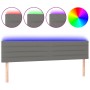 Dark gray fabric headboard with LED 160x5x78/88 cm by , Headboards and footboards - Ref: Foro24-3121759, Price: 65,26 €, Disc...