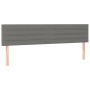 Dark gray fabric headboard with LED 160x5x78/88 cm by , Headboards and footboards - Ref: Foro24-3121759, Price: 65,26 €, Disc...