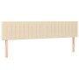 Cream fabric headboard with LED 160x5x78/88 cm by , Headboards and footboards - Ref: Foro24-3121861, Price: 66,50 €, Discount: %