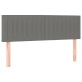 Dark gray fabric headboard with LED 144x5x78/88 cm by , Headboards and footboards - Ref: Foro24-3121849, Price: 63,17 €, Disc...