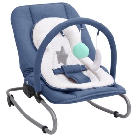 Baby-Schaukelhängematte aus marineblauem Stahl von vidaXL, Schaukelstühle und Babystühle - Ref: Foro24-10256, Preis: 63,99 €,...