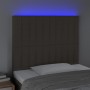 Headboard with LED lights taupe gray fabric 80x5x118/128 cm by , Headboards and footboards - Ref: Foro24-3122640, Price: 67,7...