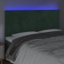 Headboard with LED lights dark green velvet 160x5x118/128 cm by , Headboards and footboards - Ref: Foro24-3122621, Price: 118...