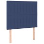 Headboard with LED lights blue fabric 80x5x118/128 cm by , Headboards and footboards - Ref: Foro24-3122642, Price: 66,38 €, D...