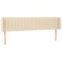 Cabecero con LED de tela crema 163x16x78/88 cm de , Cabeceros y pies de cama - Ref: Foro24-3123485, Precio: 76,29 €, Descuent...