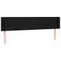 Cabecero con LED de tela negro 203x16x78/88 cm de , Cabeceros y pies de cama - Ref: Foro24-3123498, Precio: 69,95 €, Descuent...