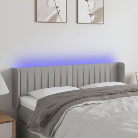 Light gray fabric headboard with LED 147x16x78/88 cm by , Headboards and footboards - Ref: Foro24-3123472, Price: 80,69 €, Di...