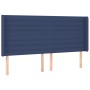 Cabecero con LED de tela azul 163x16x118/128 cm de , Cabeceros y pies de cama - Ref: Foro24-3124200, Precio: 130,49 €, Descue...