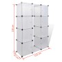 vidaXl Armario modular con 9 compartimentos blanco 37x115x150 cm de vidaXL, Armarios roperos - Ref: Foro24-240498, Precio: 67...