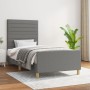 Estructura de cama con cabecero de tela gris oscuro 80x200 cm de , Camas y somieres - Ref: Foro24-3125091, Precio: 151,78 €, ...