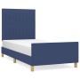 Estructura de cama con cabecero de tela azul 80x200 cm de , Camas y somieres - Ref: Foro24-3125177, Precio: 154,80 €, Descuen...