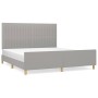 Estructura de cama con cabecero tela gris claro 160x200 cm de , Camas y somieres - Ref: Foro24-3125227, Precio: 227,99 €, Des...