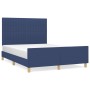 Estructura de cama con cabecero tela gris taupe azul 140x200 cm de , Camas y somieres - Ref: Foro24-3125225, Precio: 234,23 €...