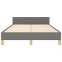 Bed frame with headboard in dark gray fabric 120x200 cm by , Beds and slatted bases - Ref: Foro24-3125204, Price: 168,99 €, D...