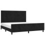 Estructura de cama con cabecero de terciopelo negro 160x200 cm de , Camas y somieres - Ref: Foro24-3125826, Precio: 249,83 €,...