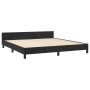 Estructura de cama con cabecero de terciopelo negro 160x200 cm de , Camas y somieres - Ref: Foro24-3125826, Precio: 249,83 €,...