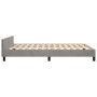 Bed frame with light gray velvet headboard 140x190cm by , Beds and slatted bases - Ref: Foro24-3125879, Price: 226,37 €, Disc...