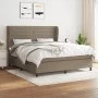 Boxspringbett mit taupegrauer Stoffmatratze 160x200 cm von , Betten und Lattenroste - Ref: Foro24-3128057, Preis: 603,21 €, R...