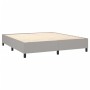 Box spring bed with light gray fabric mattress 160x200 cm by , Beds and slatted bases - Ref: Foro24-3128133, Price: 607,75 €,...