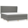 Box spring bed with dark gray fabric mattress 160x200 cm by , Beds and slatted bases - Ref: Foro24-3128614, Price: 565,83 €, ...