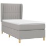 Box spring bed with light gray fabric mattress 80x200 cm by , Beds and slatted bases - Ref: Foro24-3128637, Price: 336,80 €, ...